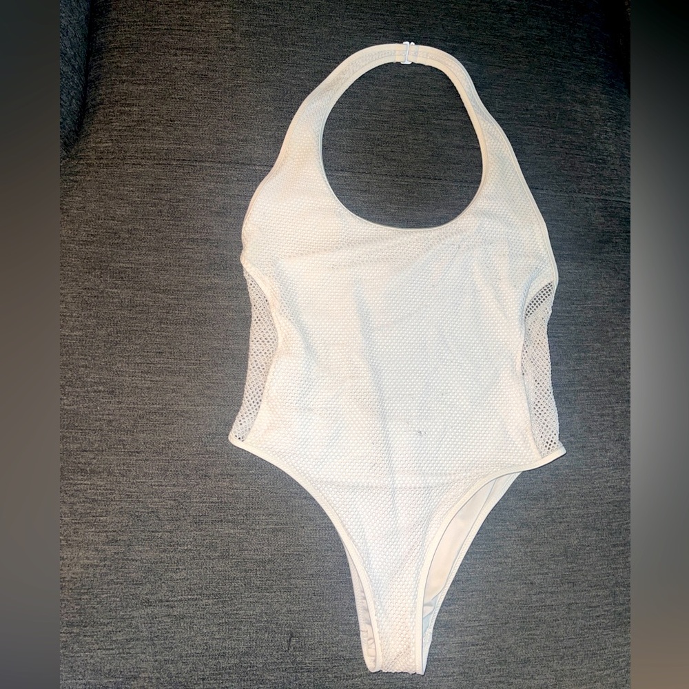 Victoria secret mesh white one piece swimsuit